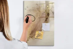 Wallfluent Tableau Aimanté 40x60 cm Marbre scintillant Marqueur noir D'organisation Mural* Pêle-Mêle Et Pense Bête