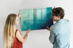 Wallfluent Tableau Aimanté 90x60 cm Profondeur d'abstraction Marqueur blanc D'organisation Mural* Pêle-Mêle Et Pense Bête