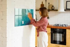 Wallfluent Tableau Aimanté 90x60 cm Profondeur d'abstraction Marqueur blanc D'organisation Mural* Pêle-Mêle Et Pense Bête