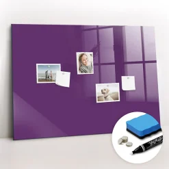 Discount Wallfluent Tableau Aimanté 100x70 cm Violet Marqueur blanc D'organisation Mural