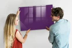 Discount Wallfluent Tableau Aimanté 100x70 cm Violet Marqueur blanc D'organisation Mural