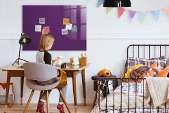 Discount Wallfluent Tableau Aimanté 100x70 cm Violet Marqueur blanc D'organisation Mural