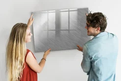 Wallfluent Tableau Aimanté 100x70 cm Mur en métal Marqueur noir En Verre Pour Cuisine* Pêle-Mêle Et Pense Bête