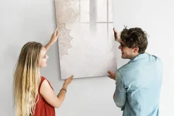 Wallfluent Tableau Aimanté 70x100 cm Mandalas Marqueur noir En Verre Pour Cuisine* Pêle-Mêle Et Pense Bête
