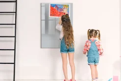 Wallfluent Tableau Aimanté 70x100 cm Couleur gris clair Marqueur noir D'organisation Mural* Pêle-Mêle Et Pense Bête