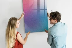 Wallfluent Tableau Aimanté 70x100 cm Abstraction de gradient Marqueur blanc D'organisation Mural* Pêle-Mêle Et Pense Bête