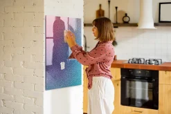 Wallfluent Tableau Aimanté 70x100 cm Abstraction de gradient Marqueur blanc D'organisation Mural* Pêle-Mêle Et Pense Bête
