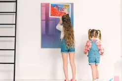 Wallfluent Tableau Aimanté 70x100 cm Abstraction de gradient Marqueur blanc D'organisation Mural* Pêle-Mêle Et Pense Bête