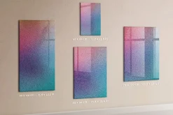 Wallfluent Tableau Aimanté 70x100 cm Abstraction de gradient Marqueur blanc D'organisation Mural* Pêle-Mêle Et Pense Bête