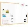 Hot ALLboards Tableau Blanc Magnétique Effaçable à Sec avec Cadre en Bois 90x60cm