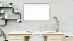Hot ALLboards Tableau Blanc Magnétique Effaçable à Sec avec Cadre en Bois 90x60cm