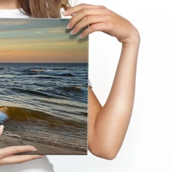 New Muralo Tableau Coucher De Soleil Paysage 3D 145cm x 45cm - Parfait pour décorer votre salon, chambre ou bureau avec un design unique et