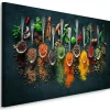 New Muralo Tableau Cuillères à Épices Herbes 3D 30cm x 20cm - Parfait pour décorer votre salon, chambre ou bureau avec un design unique et é