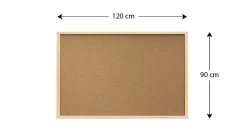 ALLboards Tableau en Liège avec Cadre en Bois 120x90cm* Pêle-Mêle Et Pense Bête