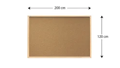 ALLboards Tableau en Liège avec Cadre en Bois 200x120cm