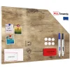 ALLboards Tableau Magnétique en Métal Motif Bois Tronc Cernes de Bois 90x60cm, MetalBoards pour tout type d'Aimants* Pêle-Mêle Et Pense Bête