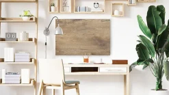 ALLboards Tableau Magnétique en Métal Motif Bois Tronc Cernes de Bois 90x60cm, MetalBoards pour tout type d'Aimants* Pêle-Mêle Et Pense Bête