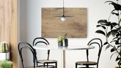Hot ALLboards Tableau Magnétique en Métal Motif Bois Tronc Cernes de Bois 60x40cm, MetalBoards pour tout type d'Aimants