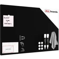 Clearance ALLboards Tableau Magnétique en Métal à Craie Noir 60x40cm, MetalBoards pour tout type d'Aimants