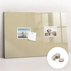Discount Wallfluent Tableau Magnétique Mural Tulup 60x40 cm Couleur beige Panneau Mémo Décoratif