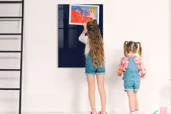 Wallfluent Tableau Magnétique Mural Tulup 70x100 cm Couleur : bleu marine foncé Panneau Mémo Décoratif* Pêle-Mêle Et Pense Bête