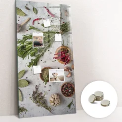 Wallfluent Tableau Magnétique Mural Tulup 60x120 cm Herbes Idéal Bureau Et Maison* Pêle-Mêle Et Pense Bête