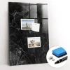 Discount Wallfluent Tableau Magnétique Mural 40x60 cm Marbre foncé Marqueur blanc Panneau Mémo Décoratif