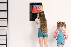 Discount Wallfluent Tableau Magnétique Mural 40x60 cm Marbre foncé Marqueur blanc Panneau Mémo Décoratif