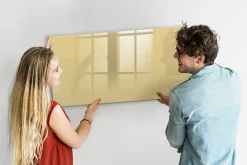 Wallfluent Tableau Magnétique Mural 120x60 cm Couleur crème Marqueur noir Idéal Bureau Et Maison* Pêle-Mêle Et Pense Bête