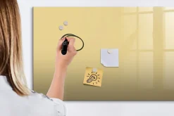 Wallfluent Tableau Magnétique Mural 120x60 cm Couleur crème Marqueur noir Idéal Bureau Et Maison* Pêle-Mêle Et Pense Bête