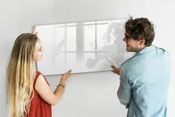 Wallfluent Tableau Magnétique Mural 120x60 cm Carte de l'europe Marqueur noir Panneau Mémo Décoratif* Pêle-Mêle Et Pense Bête
