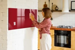 Wallfluent Tableau Magnétique Mural 120x60 cm Couleur rouge Marqueur blanc Panneau Mémo Décoratif* Pêle-Mêle Et Pense Bête