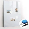 Best Wallfluent Tableau Magnétique Mural 70x100 cm Couleur : blanc foncé Marqueur noir Panneau Mémo Décoratif