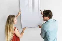 Best Wallfluent Tableau Magnétique Mural 70x100 cm Couleur : blanc foncé Marqueur noir Panneau Mémo Décoratif