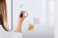 Best Wallfluent Tableau Magnétique Mural 70x100 cm Couleur : blanc foncé Marqueur noir Panneau Mémo Décoratif