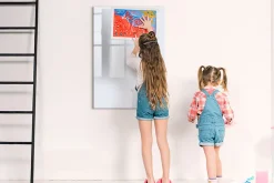 Best Wallfluent Tableau Magnétique Mural 70x100 cm Couleur : blanc foncé Marqueur noir Panneau Mémo Décoratif
