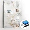 Wallfluent Tableau Magnétique Mural 70x100 cm Marbre décoratif Marqueur noir Idéal Bureau Et Maison* Pêle-Mêle Et Pense Bête