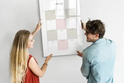 Wallfluent Tableau Magnétique Mural 70x100 cm Planificateur annuel Marqueur noir Idéal Bureau Et Maison* Pêle-Mêle Et Pense Bête