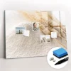 Wallfluent Tableau Magnétique Mural 100x70 cm Farine Marqueur noir Idéal Bureau Et Maison* Pêle-Mêle Et Pense Bête