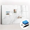 Wallfluent Tableau Magnétique Mural 90x60 cm Marbre décoratif Marqueur noir Idéal Bureau Et Maison* Pêle-Mêle Et Pense Bête