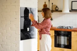 Wallfluent Tableau Magnétique Tulup 70x100 cm Fumée En Verre De Planification* Pêle-Mêle Et Pense Bête