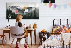 Wallfluent Tableau Magnétique Tulup 120x60 cm Paysage forestier Mémos & Organisation* Pêle-Mêle Et Pense Bête