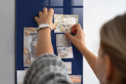 Wallfluent Tableau Magnétique Tulup 40x60 cm Couleur bleu marine Mémos & Organisation