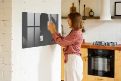 Discount Wallfluent Tableau Magnétique 100x70 cm Couleur grise Marqueur blanc Mémos & Organisation
