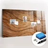 Wallfluent Tableau Magnétique 120x60 cm Vieux bois Marqueur blanc En Verre De Planification* Pêle-Mêle Et Pense Bête