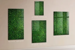 Wallfluent Tableau Magnétique 40x60 cm Feuilles de la plante de clôture Marqueur blanc En Verre De Planification* Pêle-Mêle Et Pense Bête