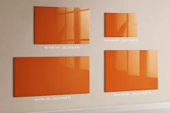 Best Wallfluent Tableau Magnétique 60x40 cm Couleur orange Marqueur noir En Verre De Planification