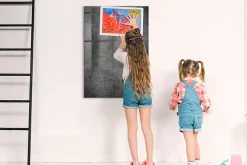 Wallfluent Tableau Magnétique 70x100 cm Béton Marqueur blanc En Verre De Planification* Pêle-Mêle Et Pense Bête