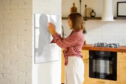 Wallfluent Tableau Magnétique 60x90 cm Marbre élégant Marqueur noir Mémos & Organisation* Pêle-Mêle Et Pense Bête