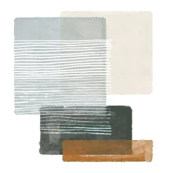 Best Ceanothe Tableau sur toile forme géométrique 30x30 cm Fabriqué en France